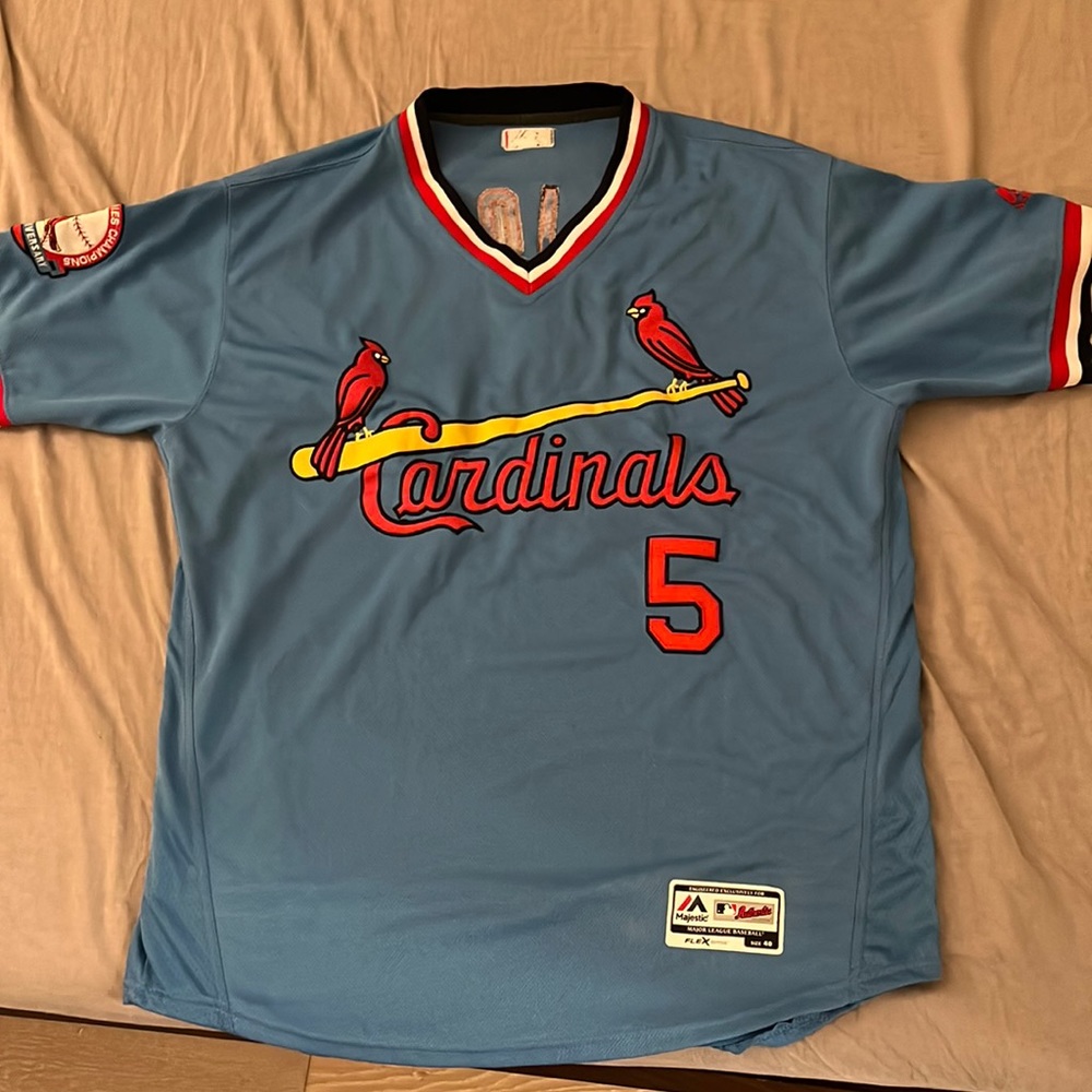 Albert Pujols Saint Louis STL Cardinals blue jersey size medium